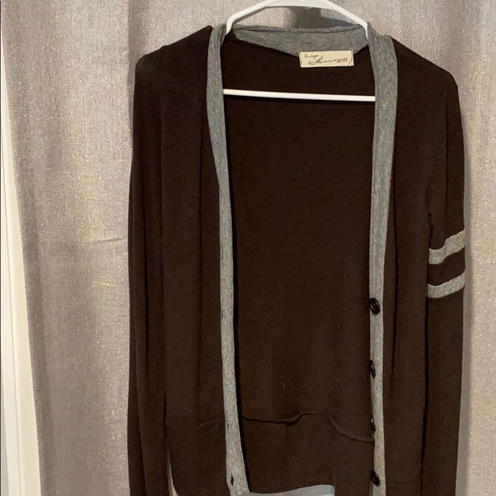Brown and grey cardigan